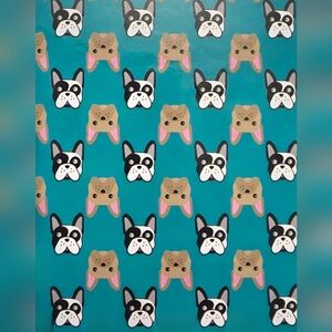 Warm & Snuggly French Bulldog Print Throw Blanket - 50x60 NWT